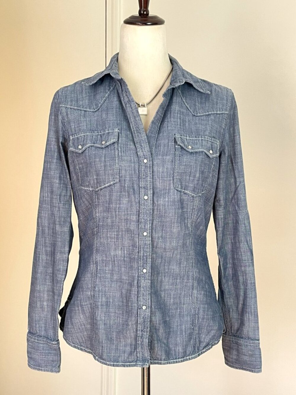 Vintage Banana Republic Pearl Snap Western Shirt, 100% Cotton